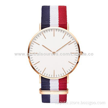 Promotional Colorful Watchband Quartz Unisex Watch